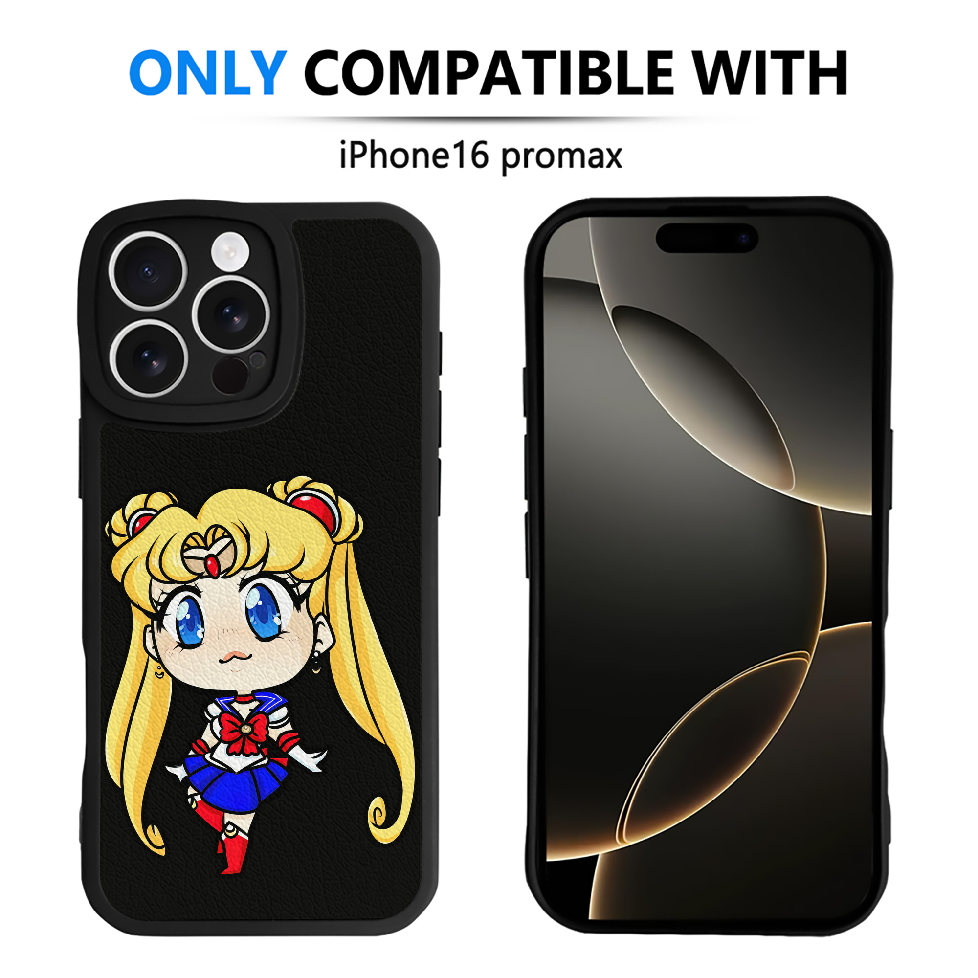 （画像用） 美少女戦士セーラームーン 月野 うさぎ つきの うさぎ Sailor Moon Tsukino Usagi 【iPhone 16シリーズ対応】シリコンスマホケース（レザー調） 材質：シリコン